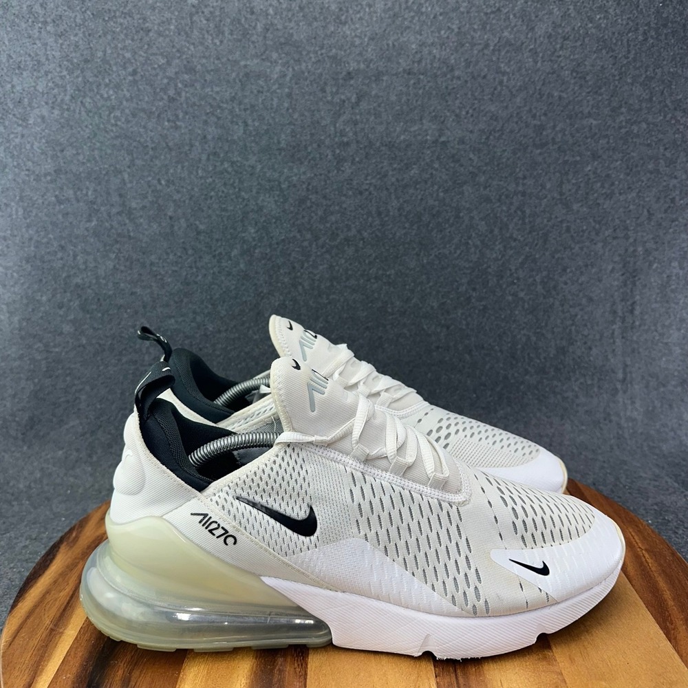 Nike Air Max 270 Low Top White/Black Men's Sz 13 Lace-Up Sneakers AH8050-100